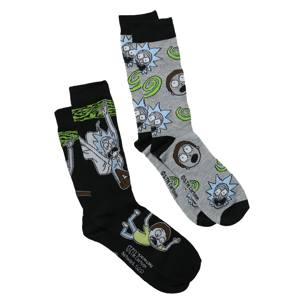 rick & morty™ mens crew socks 2-pack