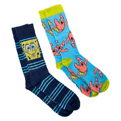 spongebob squarepants™ mens crew socks 2-pack
