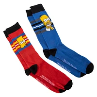 the simpsons™ mens crew socks 2-pack