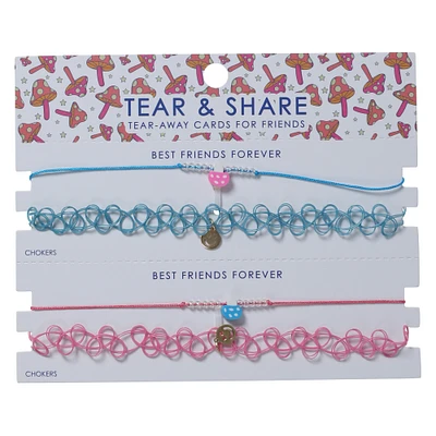 tear & share friendship necklaces 4-piece set