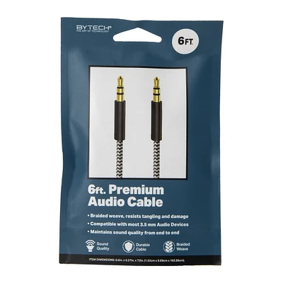 6ft braided 3.5mm aux cable