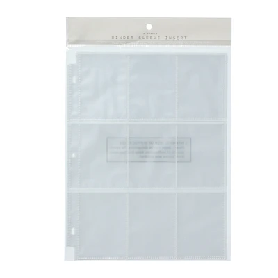 binder sleeve inserts with card pockets 10-count