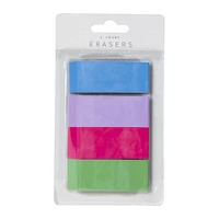 Colorful Erasers 4-Count Set