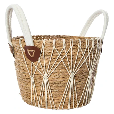 round natural storage basket 10.8in