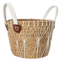 round natural storage basket 10.8in