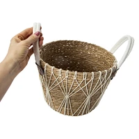 round natural storage basket 10.8in