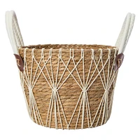 round natural storage basket 10.8in