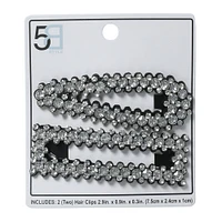 rhinestone hair clips 2-pack