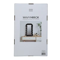 wavy wall mirror 10in x 16in