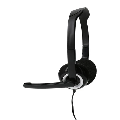 slick wired headset with boom mic