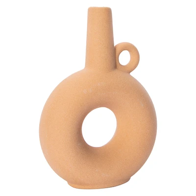 round donut vase 9.5in x 6.5in