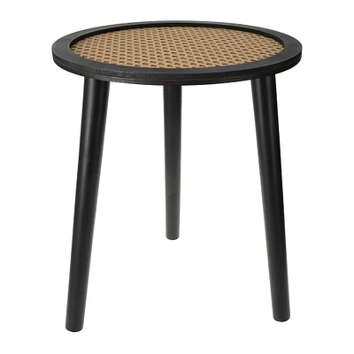 rattan wooden table 13in x 16in