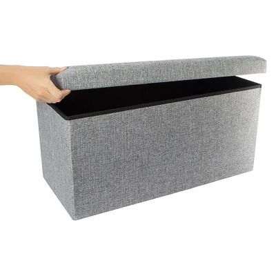collapsible storage ottoman 27.5in x 13.7in