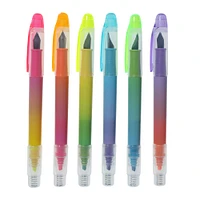 colorful fountain & highlighter pens 6-count