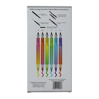 colorful fountain & highlighter pens 6-count