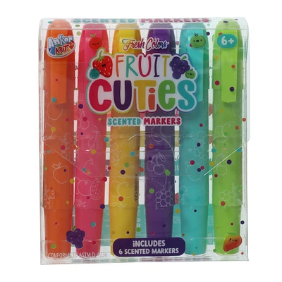 fruit cuties jumbo scented markers 6-count