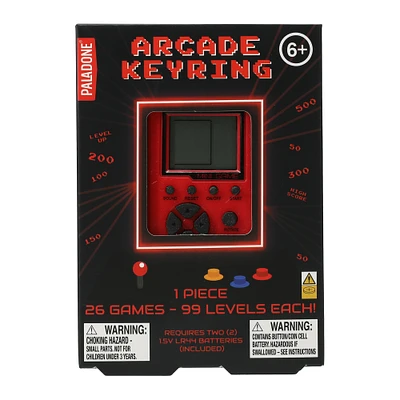 paladone® arcade keyring with 26 games
