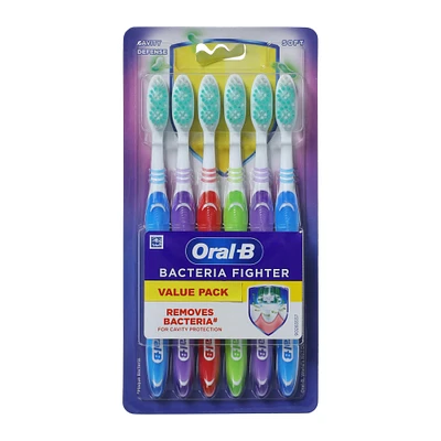 oral-b® bacteria fighter toothbrushes value pack 6-count