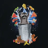 trash racoon graphic tee