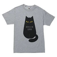 'impress me human' cat graphic tee