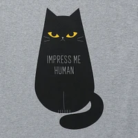 'impress me human' cat graphic tee