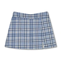 plaid v-waist skort