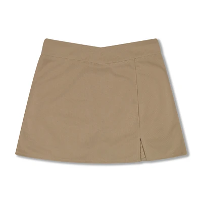 khaki v-waist skort