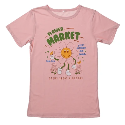 juniors flower market graphic tee