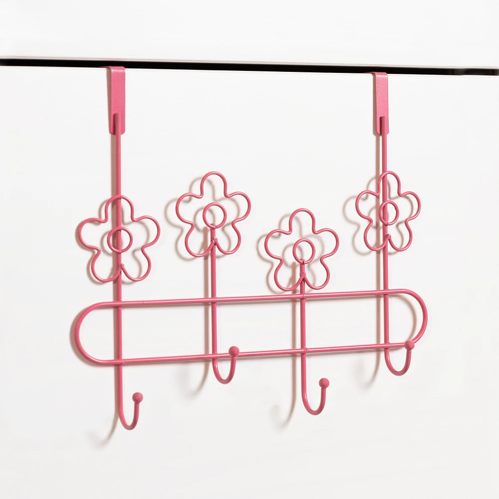 over-the-door flocked hooks 3-count