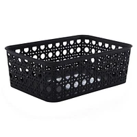 small cane weave storage bin 4.8in x 7.2in