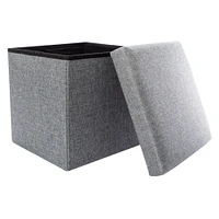 foldable storage cube with lid