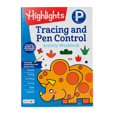 highlights® preschool tracing & pen control activity workbook