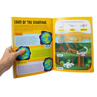 glow-in-the-dark dinosaurs sticker activity book with over 110 stickers