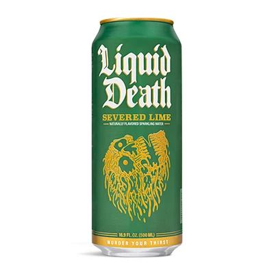liquid death severed lime flavored sparkling water 16.9oz