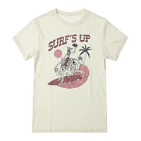 skeleton cowboy 'surf's up' graphic tee