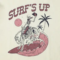 skeleton cowboy 'surf's up' graphic tee