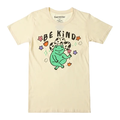 'be kind' cowboy frog graphic tee