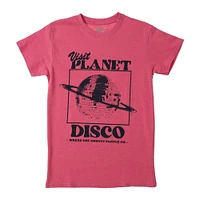 'visit planet disco' graphic tee