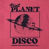 'visit planet disco' graphic tee