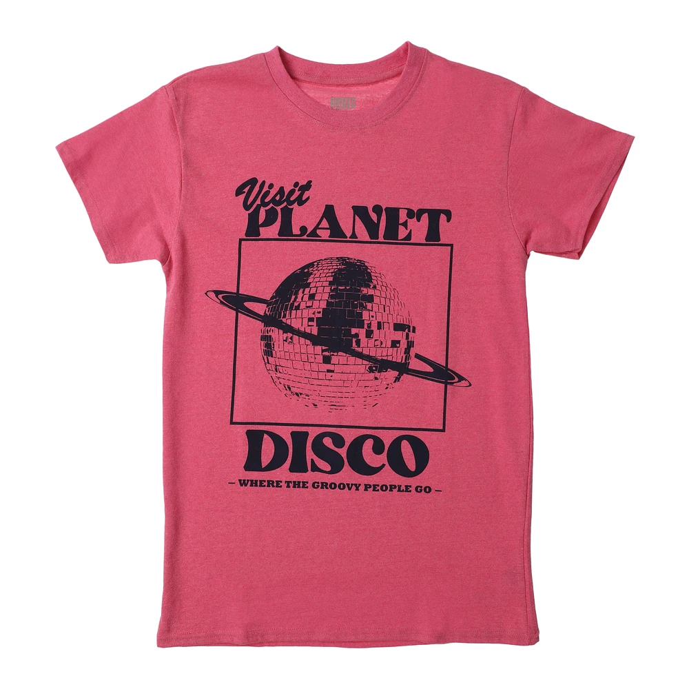 'visit planet disco' graphic tee