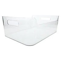 large clear plastic bin 10in x 14in