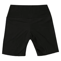 brown ribbed crossover waist bike shorts