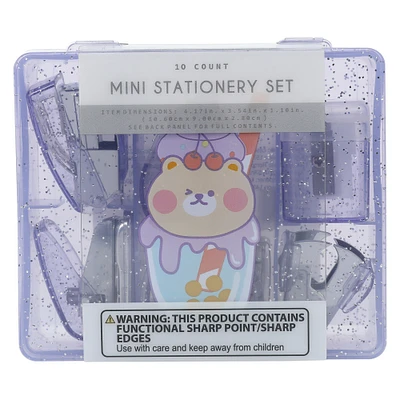 mini stationery set with 10 items