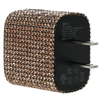 USB-A & USB-C bling dual wall charger 3.1 amp