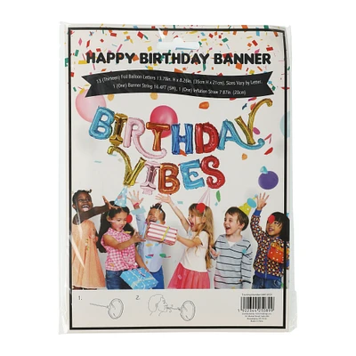 'birthday vibes’ happy birthday balloon banner 16.4ft