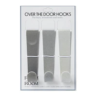 over-the-door flocked hooks 3-count