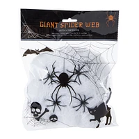 giant spider web & spiders halloween decoration 2.1oz