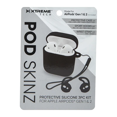 pod skinz silicone accessories for AirPods® 3-piece set