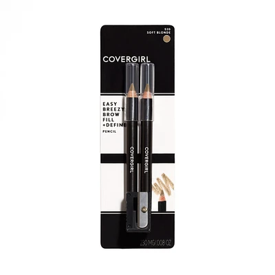 covergirl® easy breezy brow fill & define pencil 2-count