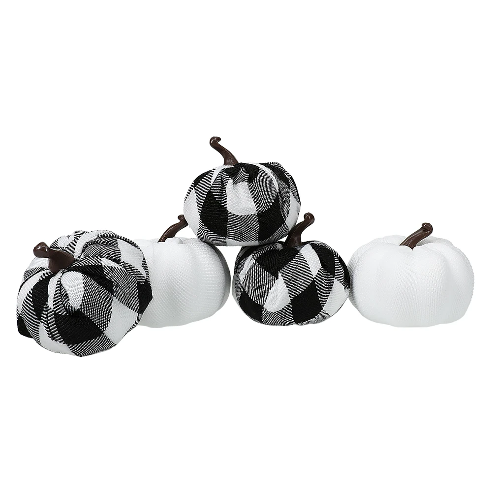 decorative pumpkins 5-count